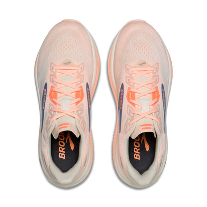 Brooks Ghost 18 Womens Running Shoe - Star White/Cyber Peach/Grey