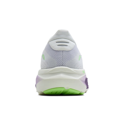 Brooks Ghost 18 Womens Running Shoe - White/Purple Hebe/Green
