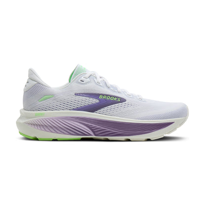 Brooks Ghost 18 Womens Running Shoe - White/Purple Hebe/Green