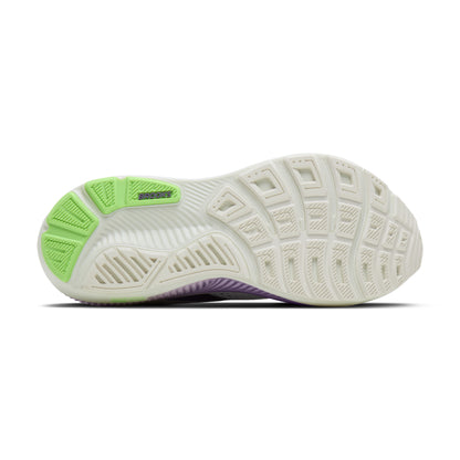 Brooks Ghost 18 Womens Running Shoe - White/Purple Hebe/Green