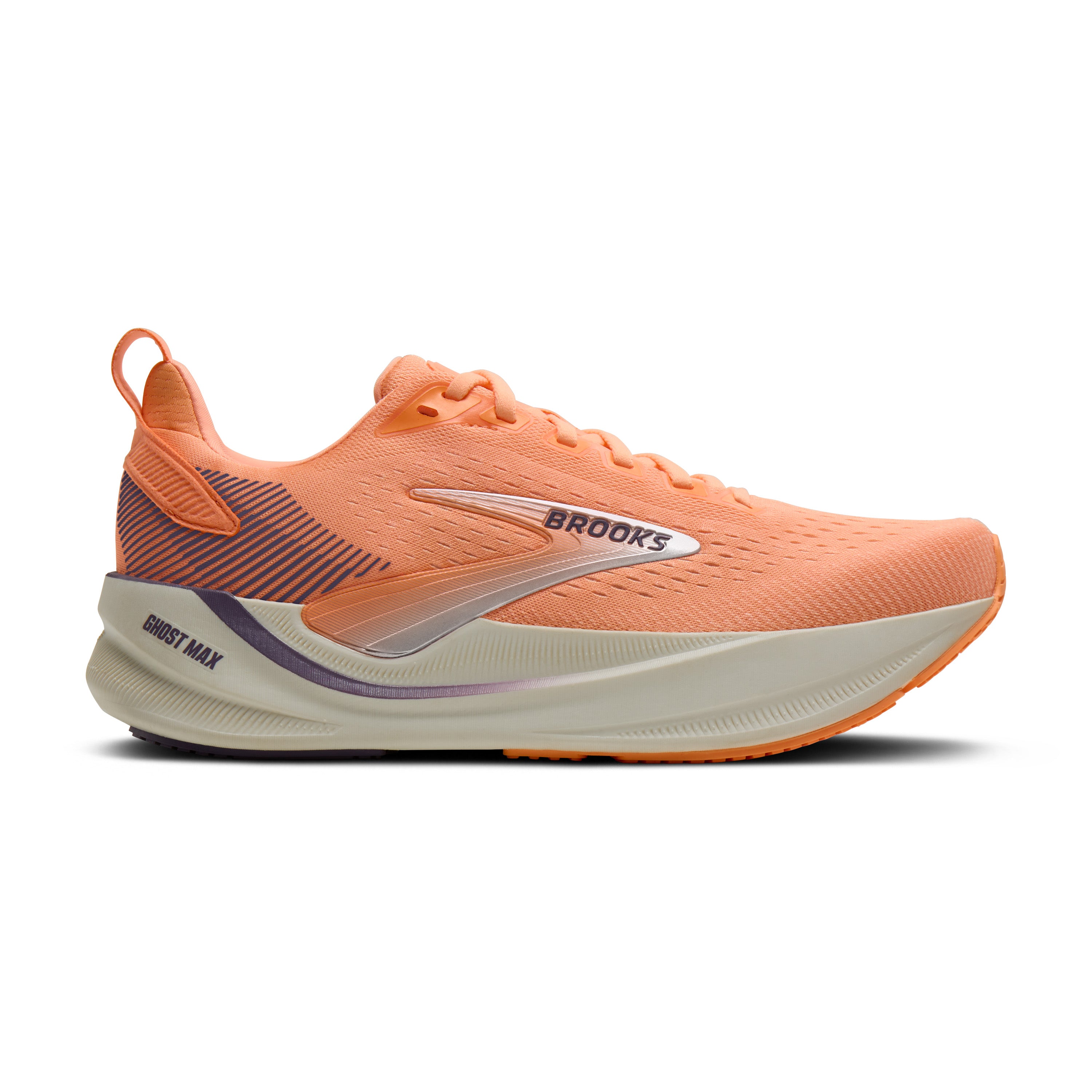 Brooks Ghost Max 4 Womens Running Shoes - Cyber Peach/Grape/Bluewash