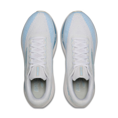 Brooks Ghost Amp Womens Running Shoe - White/Blue/Metallic