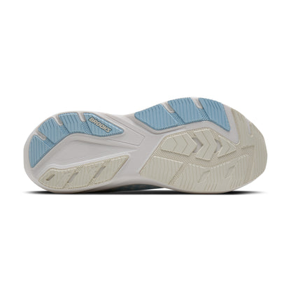 Brooks Ghost Amp Womens Running Shoe - White/Blue/Metallic