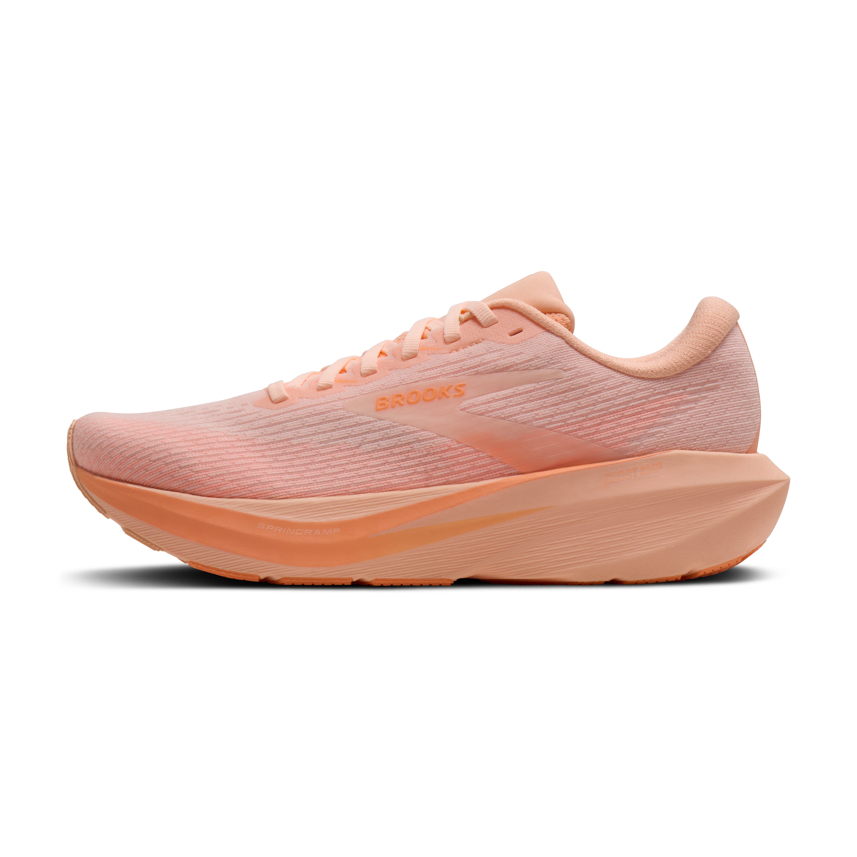 Brooks Ghost Amp Womens Running Shoe - Peach/Peach/White