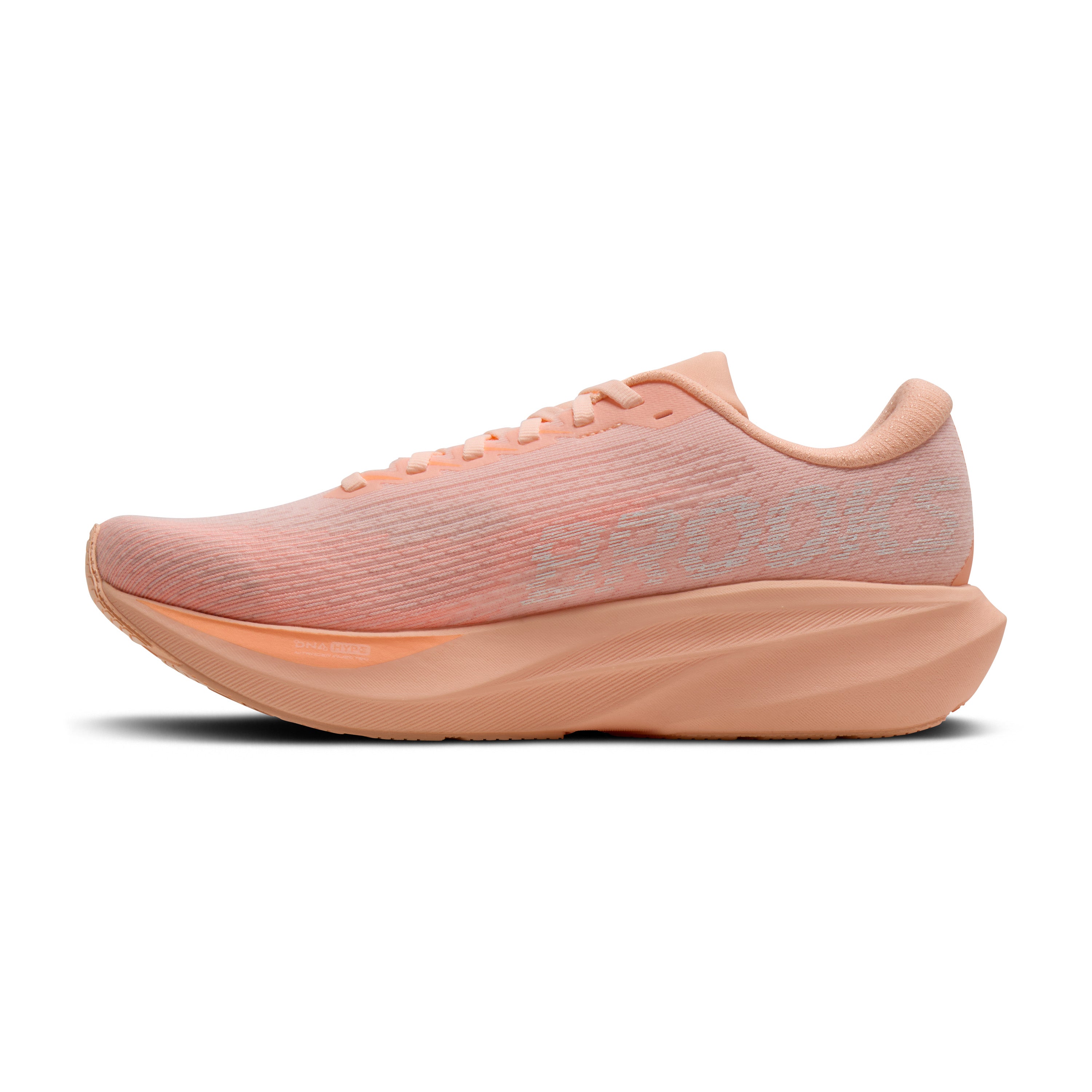 Brooks Ghost Amp Womens Running Shoe - Peach/Peach/White