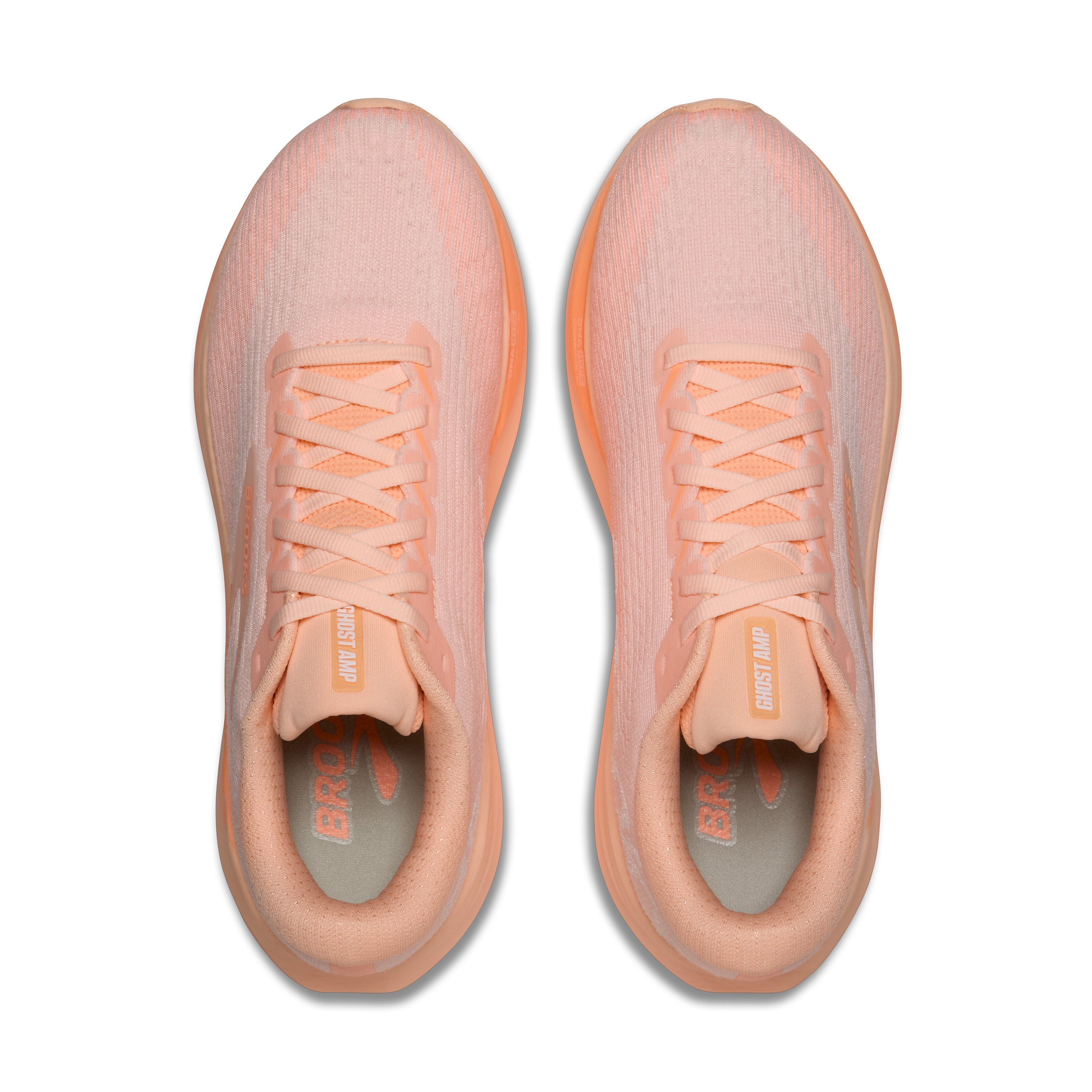 Brooks Ghost Amp Womens Running Shoe - Peach/Peach/White
