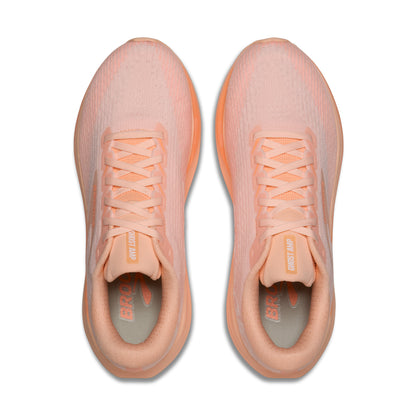 Brooks Ghost Amp Womens Running Shoe - Peach/Peach/White