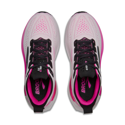 Brooks Glycerin GTS 23 Womens Running Shoes - White/Phantom/Cyber Pink