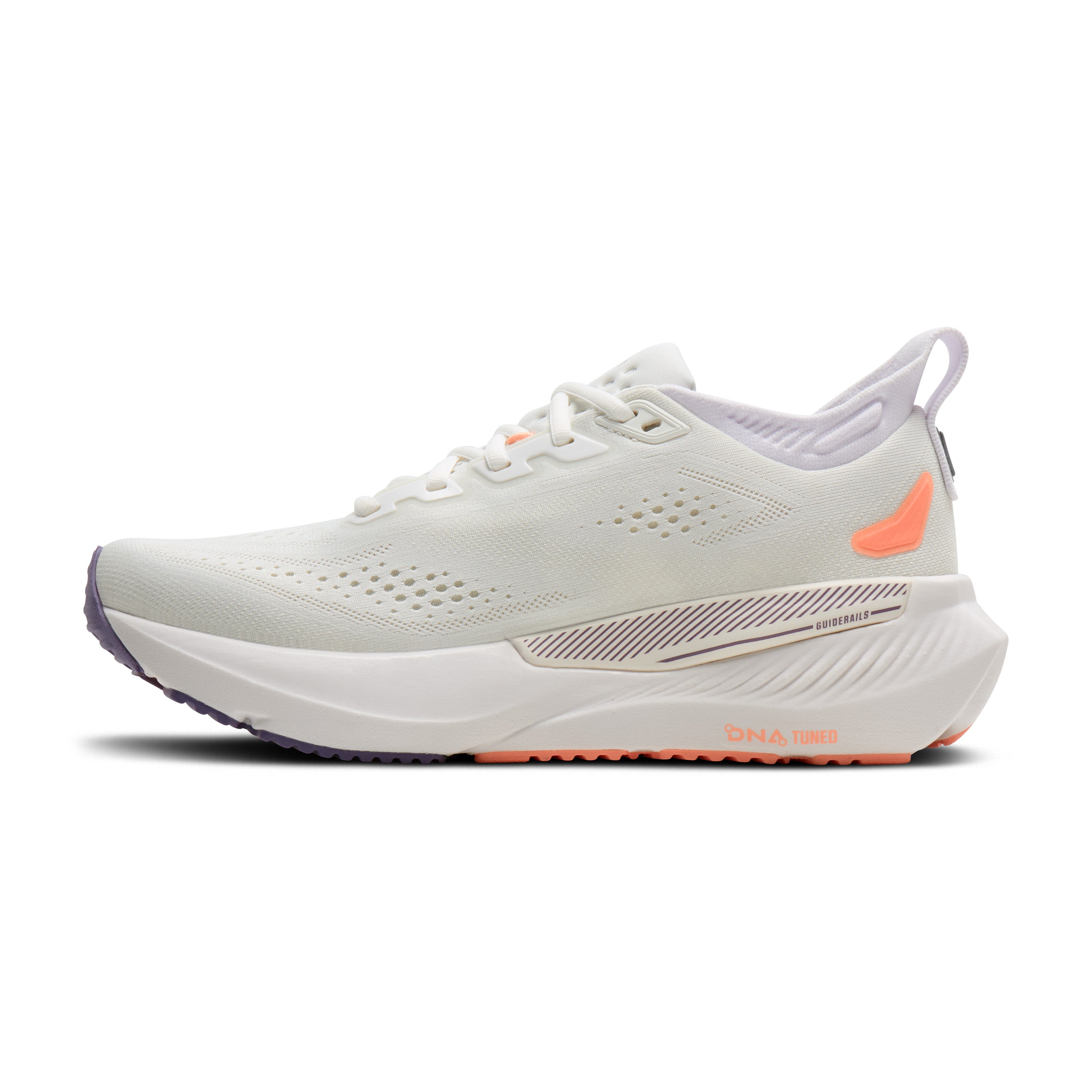 Brooks Glycerin GTS 23 Womens Running Shoes - White/Mulled Grape/Clear