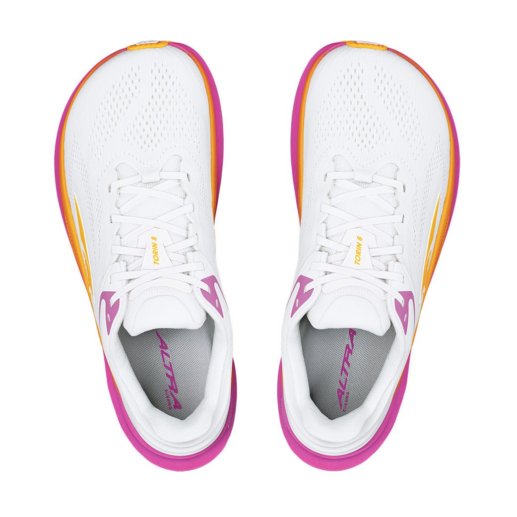 Altra Torin 8 Womens Running Shoes - White/Orange