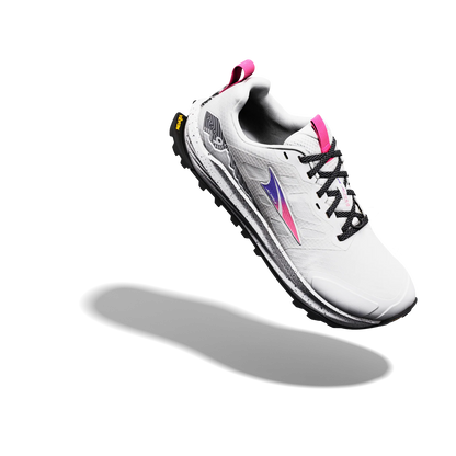 Altra Lone Peak 9 + Women's Running Shoes - Vaporous Grey/ Knockout Pink, view