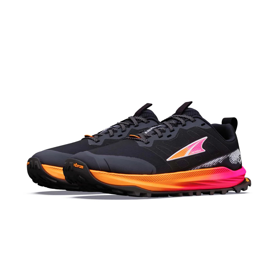 Altra Lone Peak 9 + Women's Running Shoes - Black/Knockout Pink/White