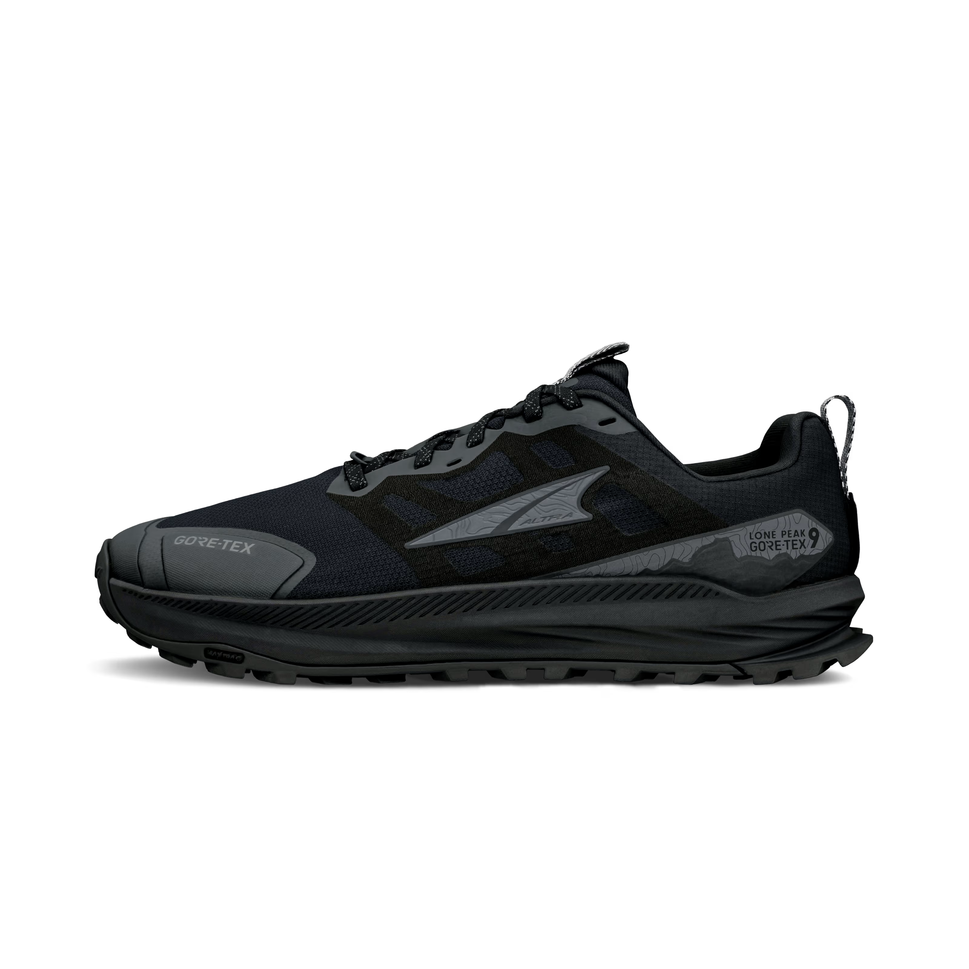 Altra Lone Peak 9+ GTX Mens Running Shoe - Black/Black