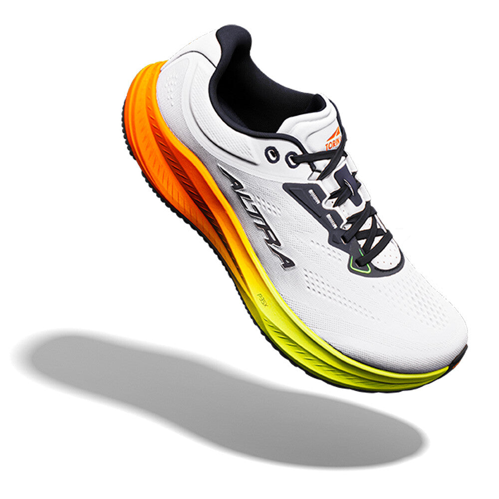 Altra Torin 9 Mens Running Shoe - White/Black/Safety Yellow
