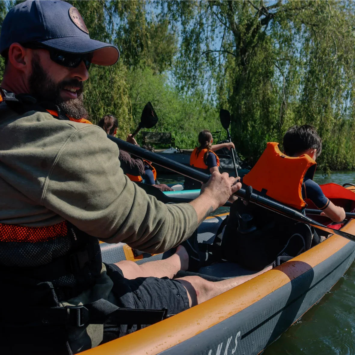 Sandbanks Style Explorer Single Seater Inflatable Kayak - Orange
