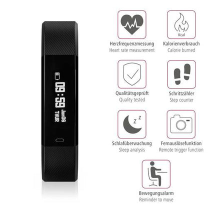 Hama "Fit Track 1900" Fitness Tracker, Pulse Meter, Calories, Sleep Analysis