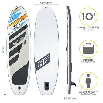 Hydro-Force White Cap 10ft SUP Set (10" x 33" x 4.75")