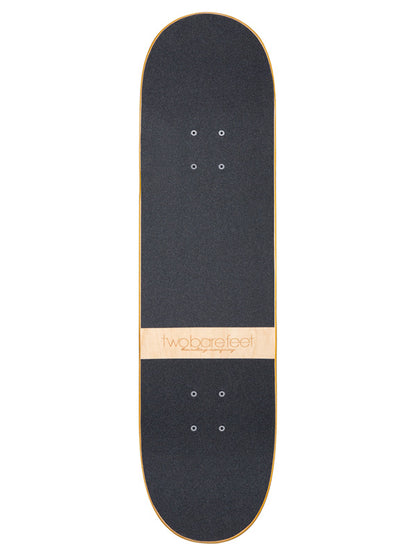 Two Bare Feet 7.75"-8.5" Laser Logo Canadian Maple Complete Skateboard