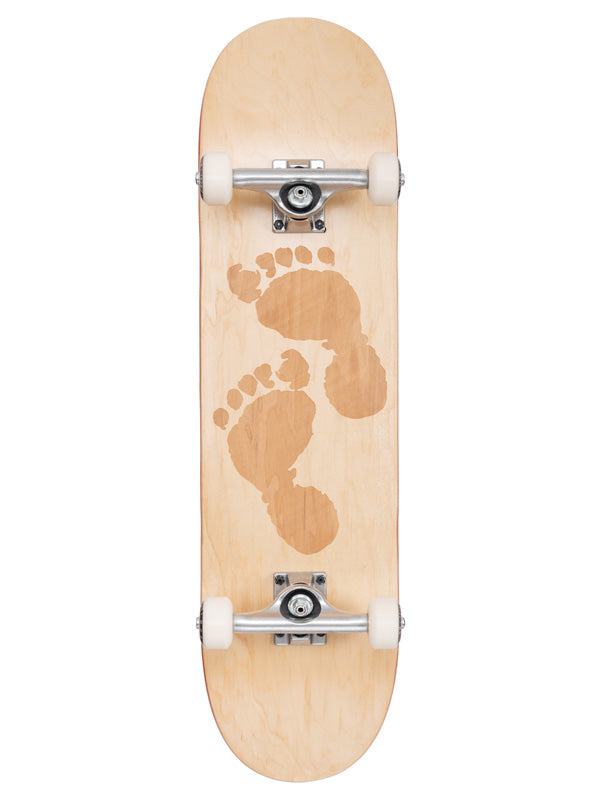 Two Bare Feet 7.75"-8.5" Laser Logo Canadian Maple Complete Skateboard