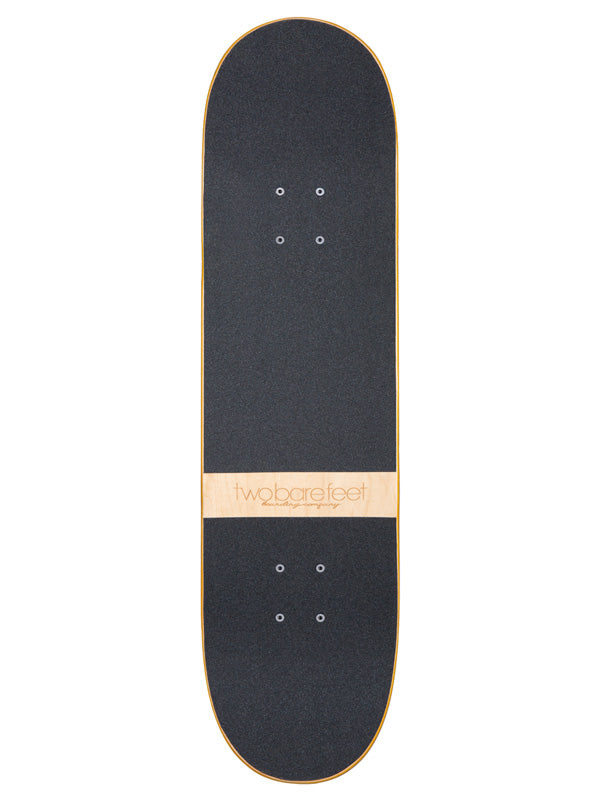 Two Bare Feet 7.75"-8.5" Laser Logo Canadian Maple Complete Skateboard