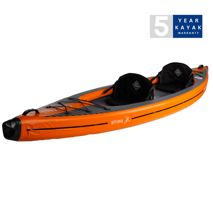 Sandbanks Style Optimal Double Seater Inflatable Kayak - Orange