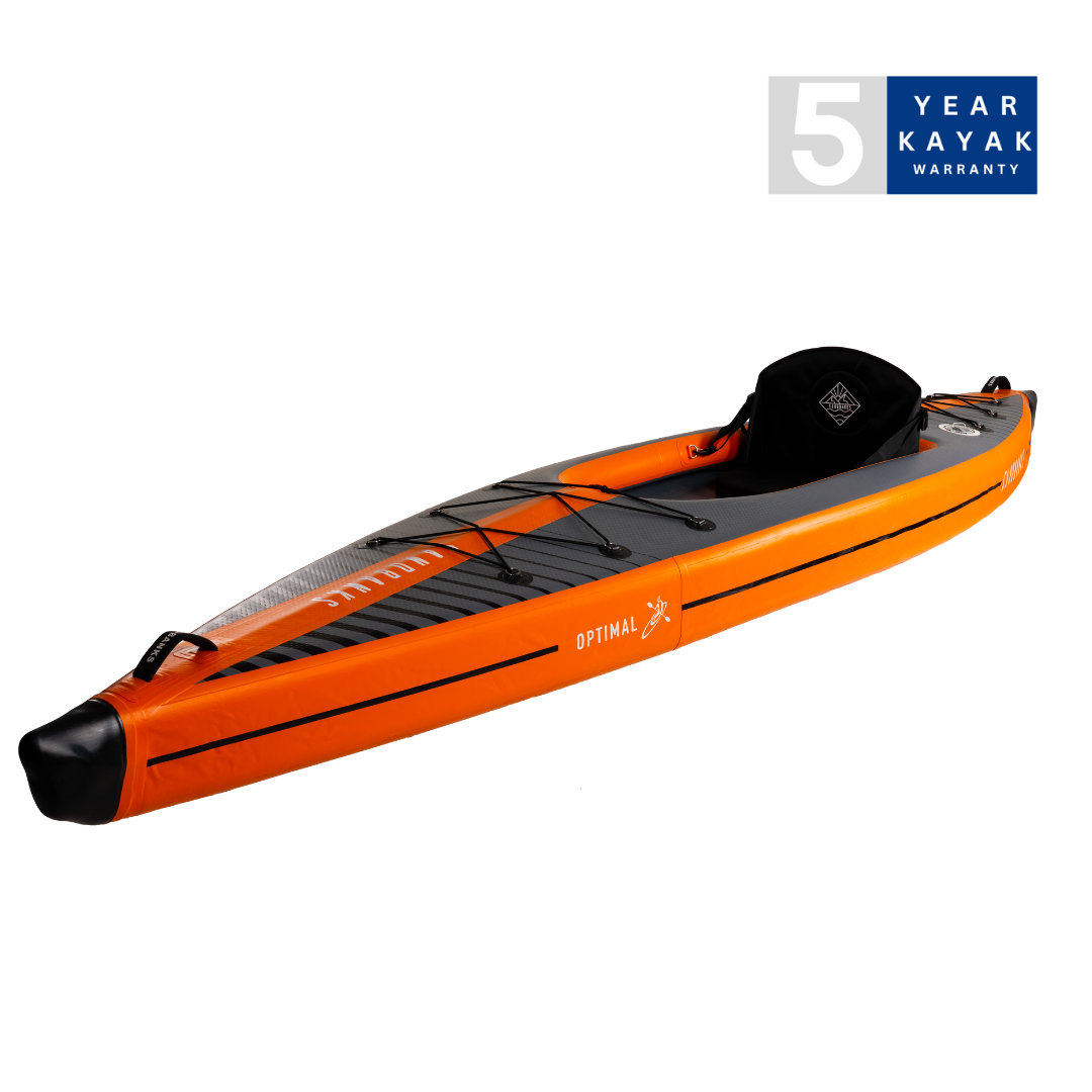 Sandbanks Style Optimal Single Seater Inflatable Kayak - Orange
