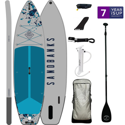 Sandbanks Style Pro-X 10'6'' x 32'' x 4.75'' iSUP Paddleboard package Blue