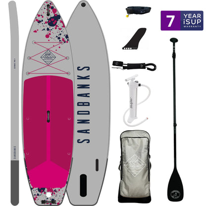 Sandbanks Style Pro-X 10'6'' x 32'' x 4.75'' iSUP Paddleboard Package Pink