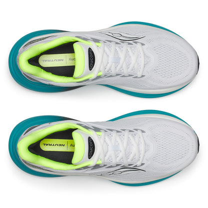 Saucony Triumph 24 Mens Running Shoes - White/Tranquil
