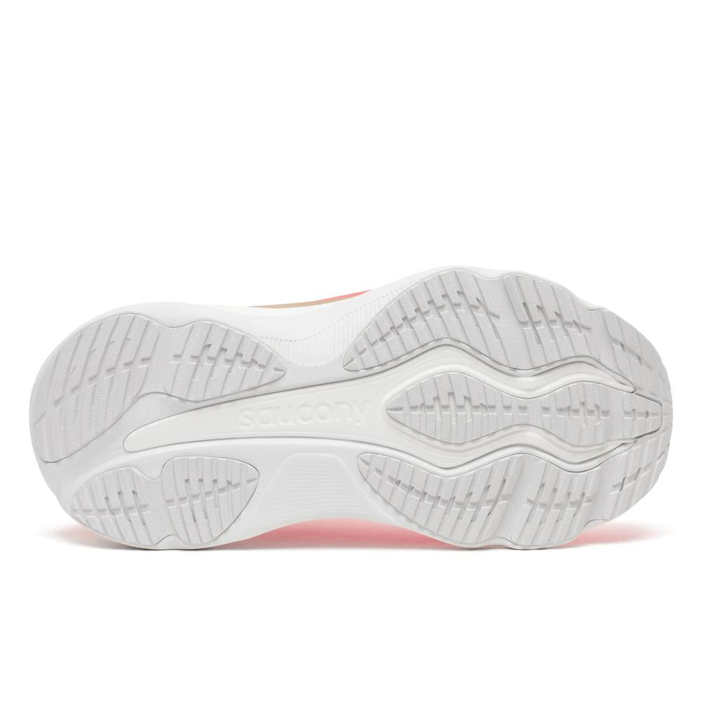 Saucony Hurricane 26 Womens Running Shoes - Vizired with white shoe sole on a white background