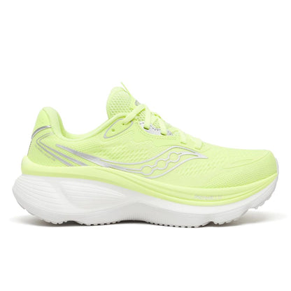 Saucony Hurricane 26 Womens Tart/Silver running shoe with white sole on a white background