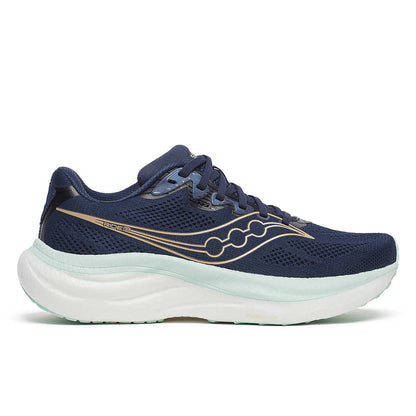 Saucony Ride 19 Womens Running Shoes - Navy/Aqua