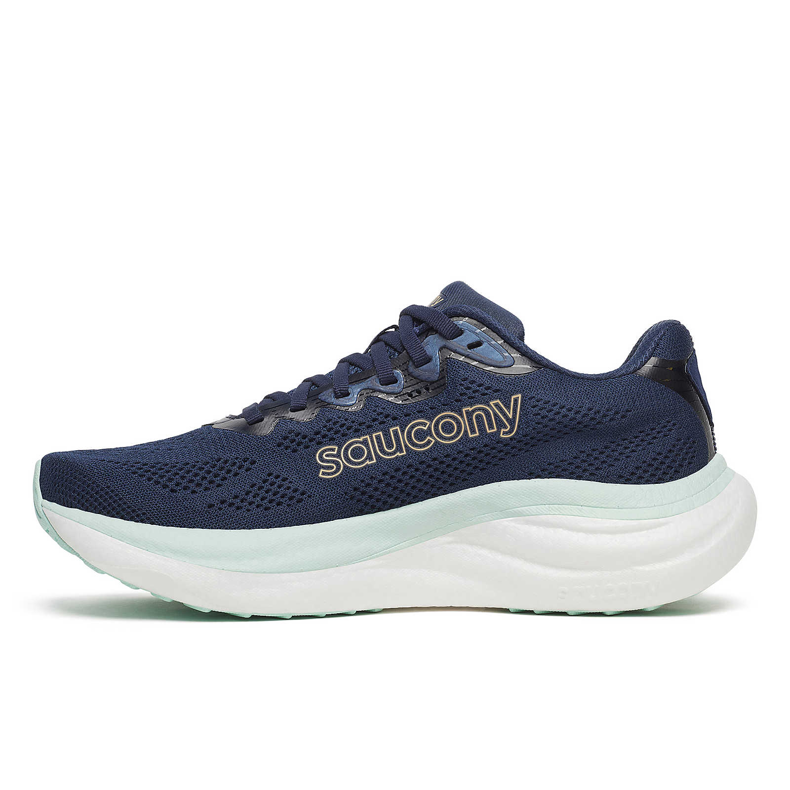 Saucony Ride 19 Womens Running Shoes - Navy/Aqua