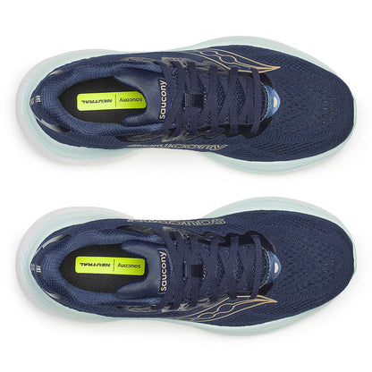 Saucony Ride 19 Womens Running Shoes - Navy/Aqua
