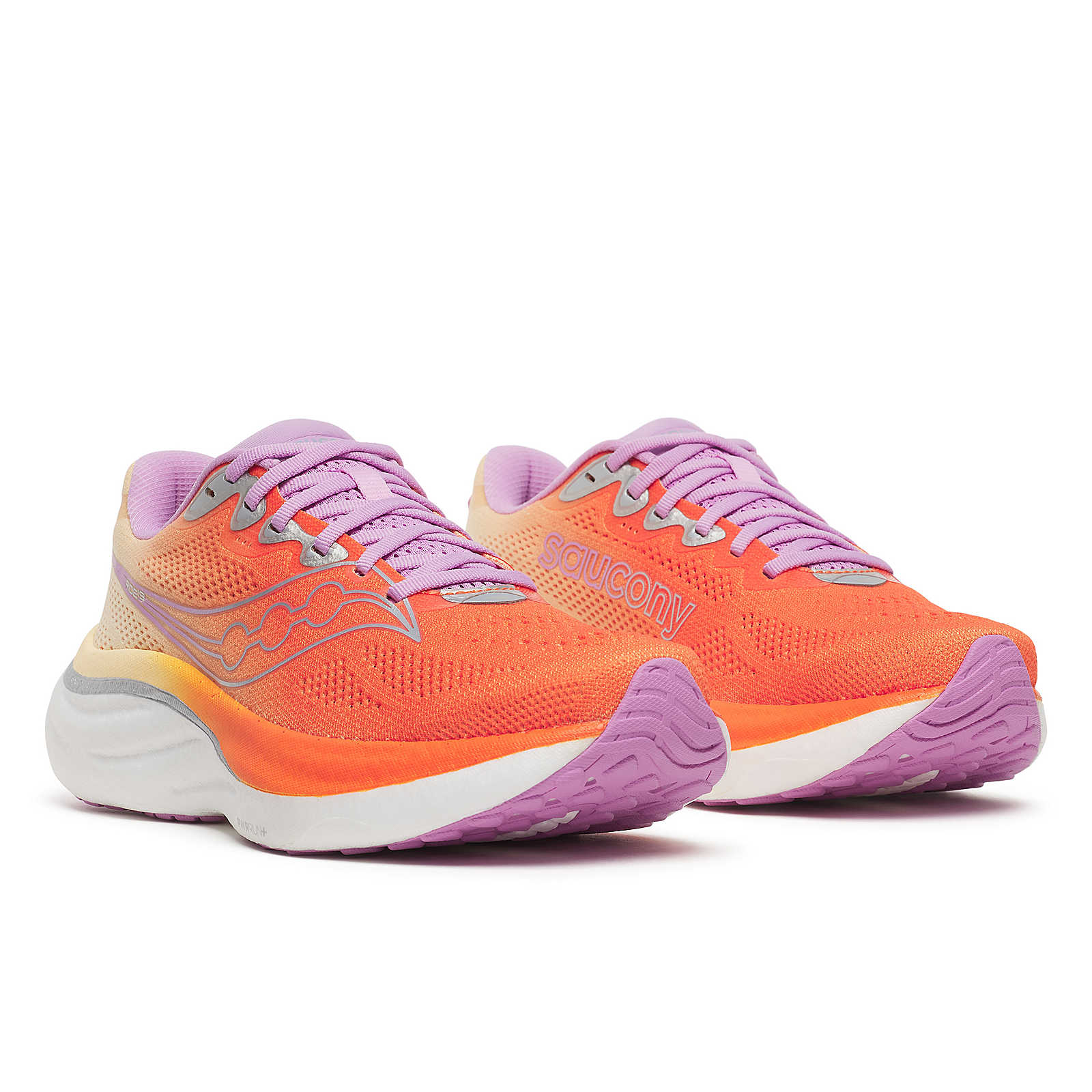 Saucony Ride 19 Womens Running Shoes - Fire/Orchid