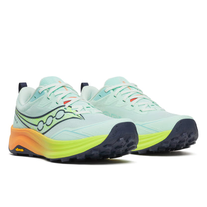 Saucony Peregrine 16 Womens Trail Running Shoes - Aqua/Citron