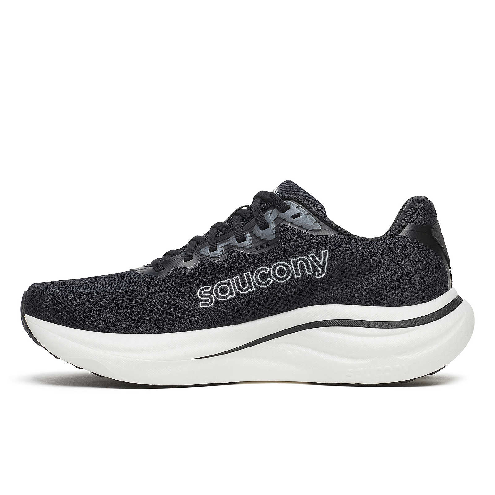 Saucony Ride 19 Mens Running Shoes - Black/Silver