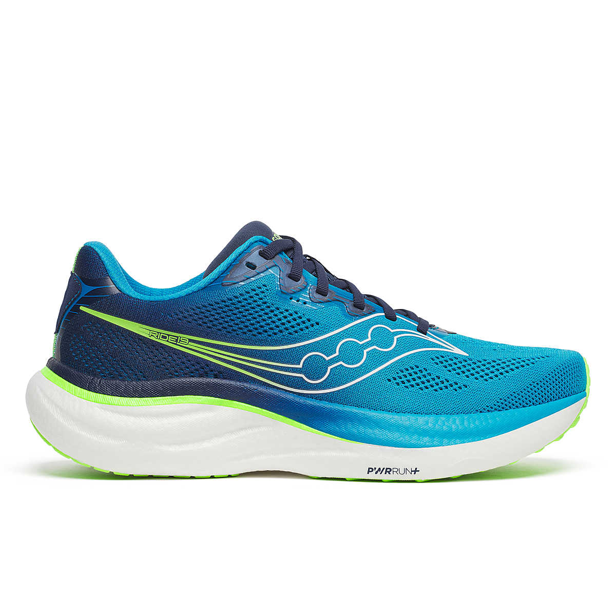 Saucony Ride 19 Mens Running Shoes - Cobalt/Slime