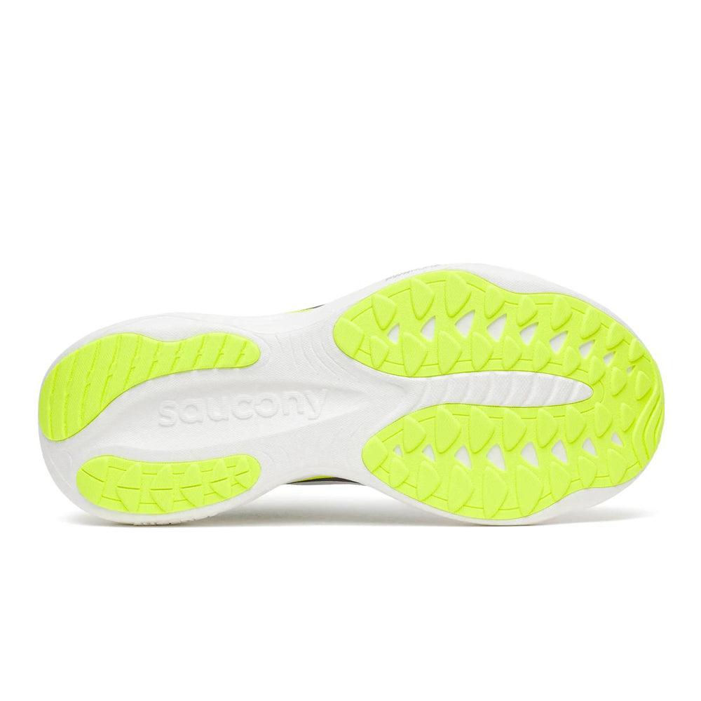 Saucony Ride 19 Mens Running Shoes - White/Citron