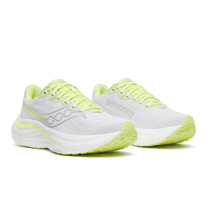 Saucony Ride 19 Womens Running Shoes - White/Tart