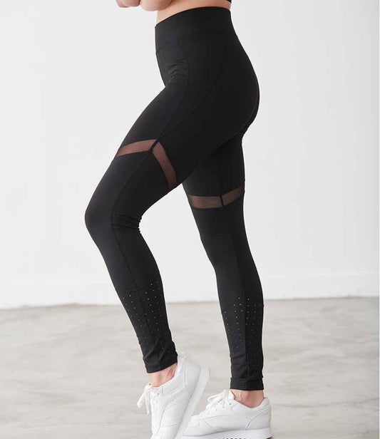 Image of women modeling panelled leggins
