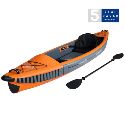 Sandbanks Style Explorer Single Seater Inflatable Kayak - Orange