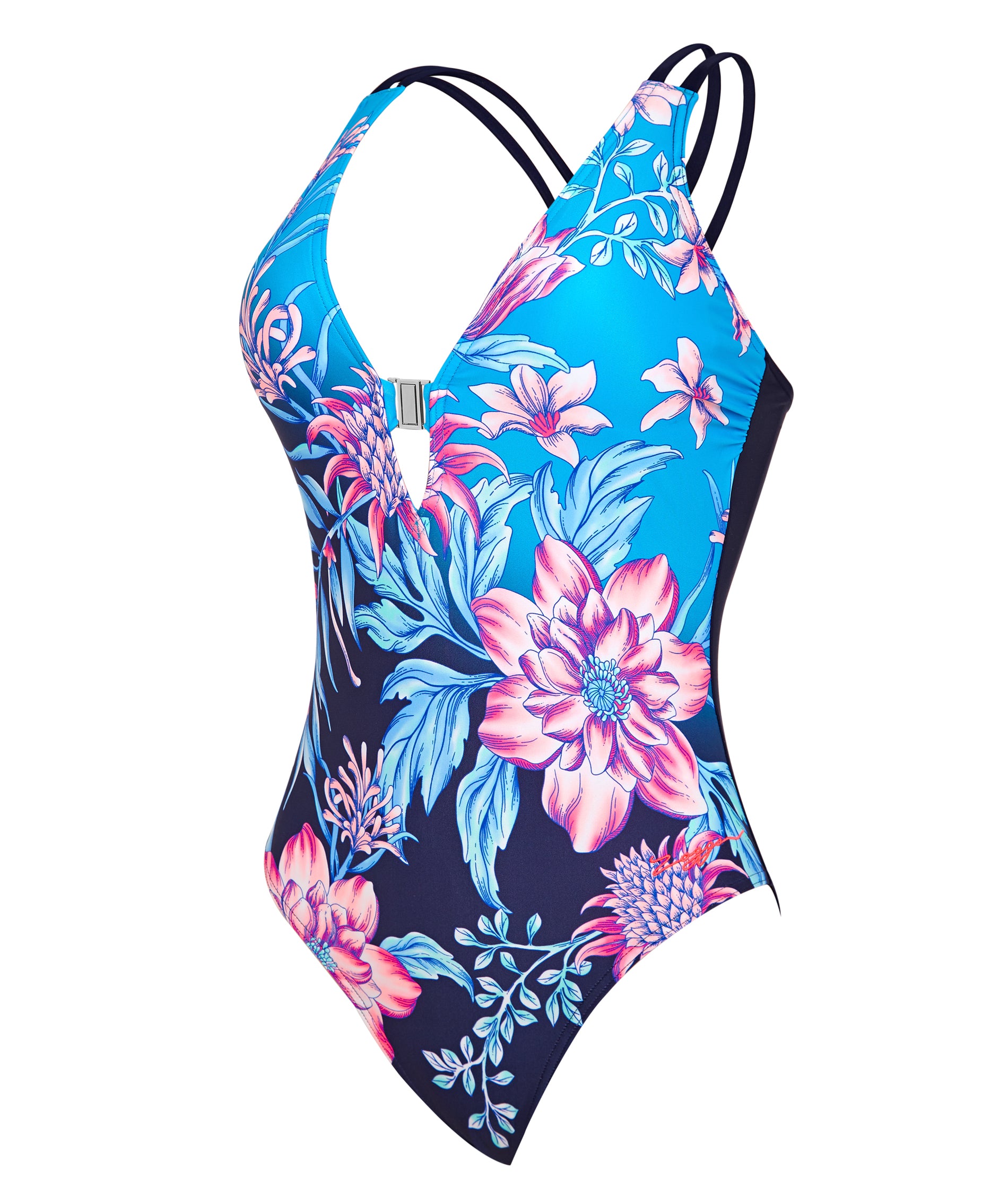 Zoggs Wild Rose Crossback Swimsuit