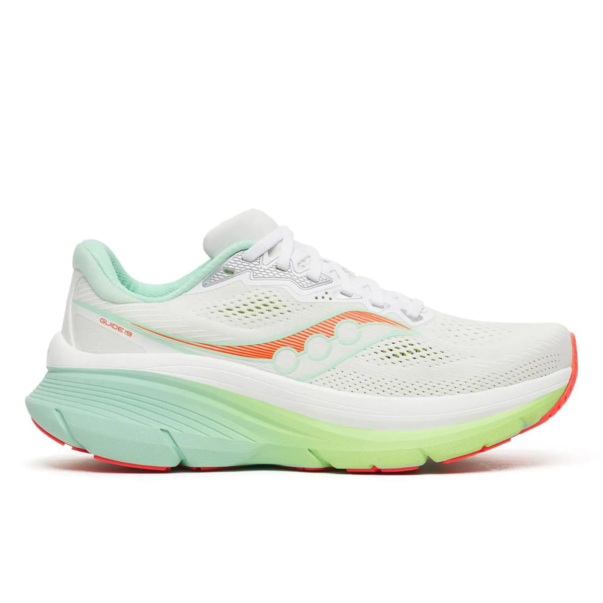 Saucony Guide 19 Womens Running Shoes - White/Tint